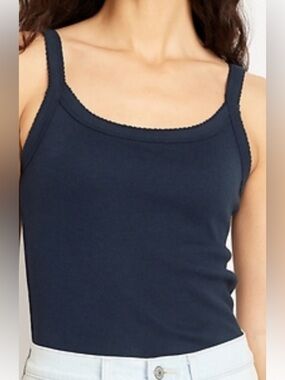 Old Navy Navy Blue Ribbed Tank Top